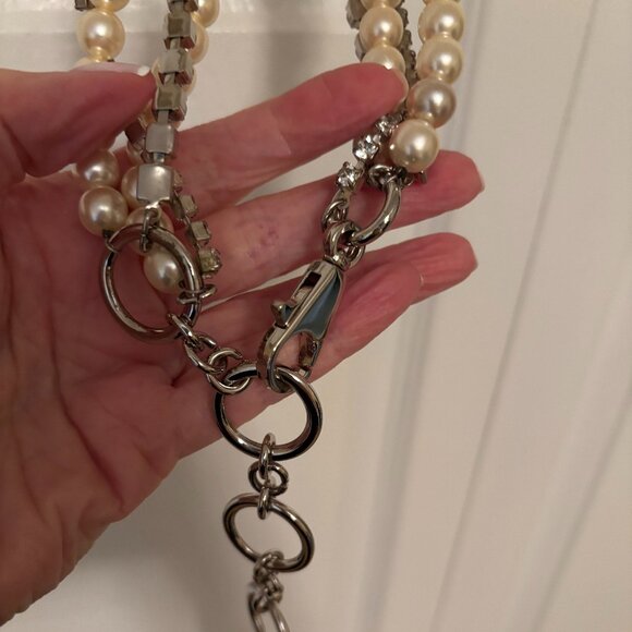 Faux Pearl and Rhinestone Adjustable Belt - Picture 12 of 13